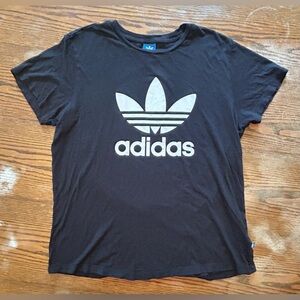 Adidas Women’s Logo Top T Shirt Short Sleeve Black Small